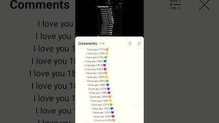 Download lagu I LOVE YOU 1% to 200% comment down your comments #youtube #subscribe #ayesh #trending #iloveyou mp3