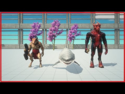 KORAZOG+SHARK+MINOTOUR VS RANDOM UNITS (price $355)  - ANIMAL REVOLT BATTLE SIMULATOR