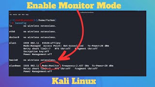 How to Enable MONITOR MODE on Kali Linux