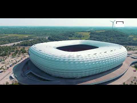 4K Drone 🏟️🇩🇪 ALLIANZ ARENA, 2874 panels of pure beauty I Football Flyover