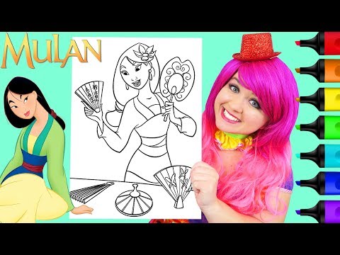 Coloing Mulan Disney Princess Coloring Page Prismacolor Markers | KiMMi THE CLOWN Video