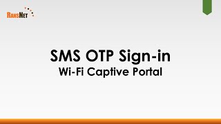 Sign-in to Wi-Fi captive portal via SMS OTP