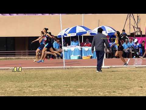 200m Girl's U16 Semi Final Heat 1 and 2 - National Junior Athletics Championships 2018.