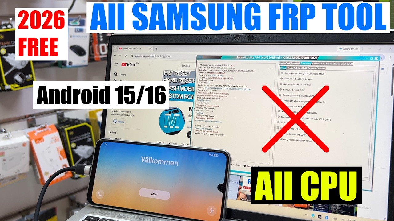 Samsung Frp Tool 2026, Samsung Google Account Remove Android 15/16 | FRP Bypass, Unlock