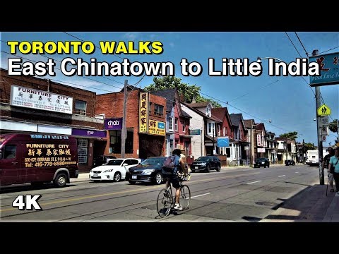 Toronto Walks - East Chinatown to Little India [4K]