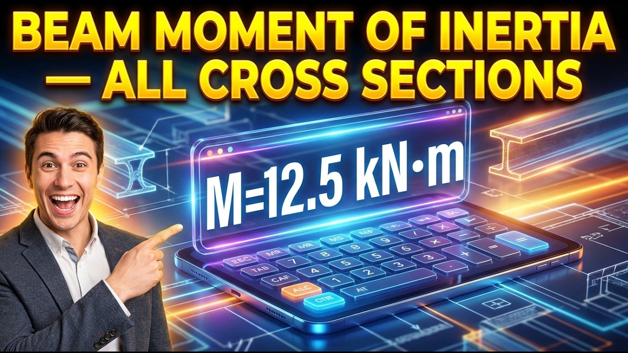 Beam Moment of Inertia Calculator — All Cross Sections