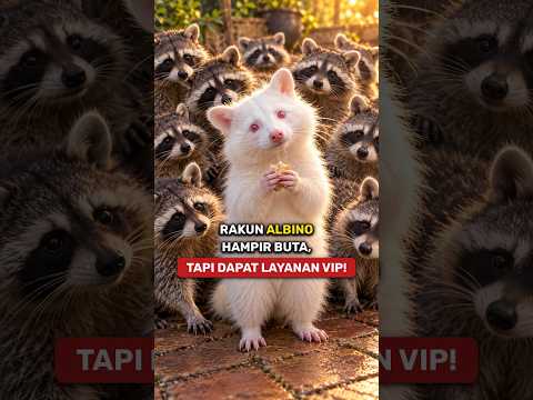Rakun Albino Hampir Buta, Tapi Dapat Layanan VIP 🥹 #rahmanazman