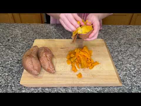 Quickest way to make sweet potatoes (microwave)