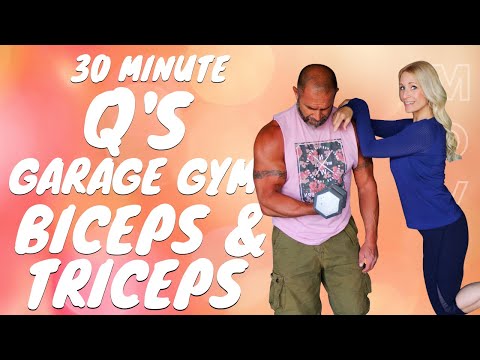 30 MINUTE Q'S GARAGE GYM BI'S AND TRI'S | Arm Workout | Tracy Steen