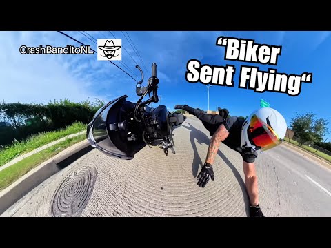 Biker Sent Flying at Extreme Speed — INSANE Motorcycle Moments! | CrashBanditoNL