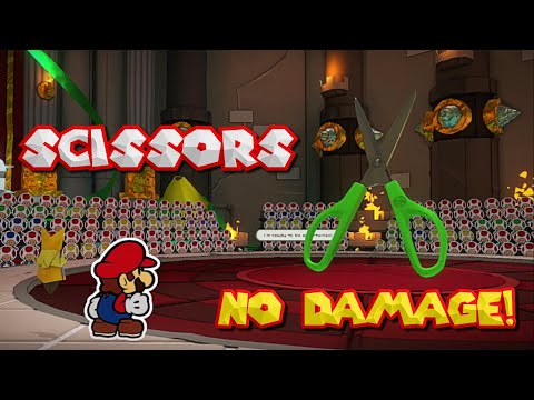 Scissors Boss Fight - NO DAMAGE | Paper Mario: The Origami King