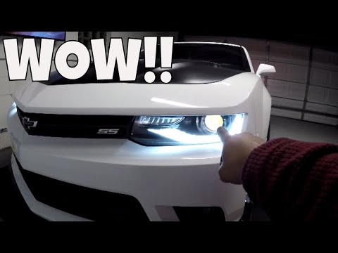 CAMARO 6TH GEN STYLE HEADLIGHT 2014/2015 *** INSTALL*** YUANZHENG