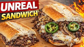 🔥 Blackstone Recipes: The ULTIMATE Jalapeño Cheddar Shaved Beef Sandwich