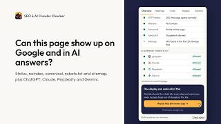 SEO & AI Crawler Checker – Free Chrome SEO Extension