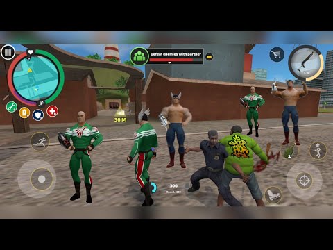 Rope Hero Vice Town DEFEAT ENEMIES WITH PARTNER | Android GamePlay