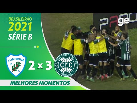Gols e lances de Londrina x Coritiba
