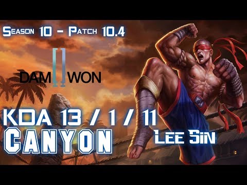 DWG Canyon LEE SIN vs SEJUANI Jungle - Patch 10.4 KR Ranked
