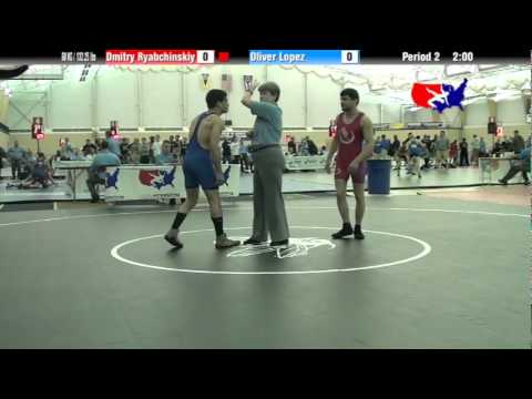 University Nat`ls GR 60 KG / 132.25 lbs: Dmitry Ryabchinskiy vs. Oliver Lopez