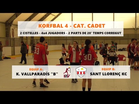 KORFBAL 4 CADET: VALLPA B - SLKC (3/des/2016) - Fed. Cat. Korfbal