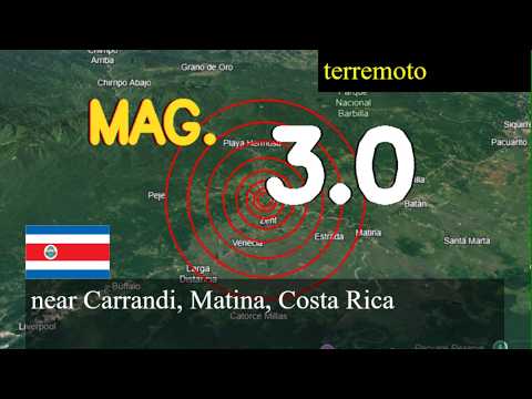 Terremoto cerca de Carrandi, Matina, Costa Rica actualizaciones en vivo hoy: Terremoto de magnitud