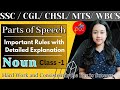 Parts of Speech | Important Rules with Explanations | Rules of Nouns | Class-1