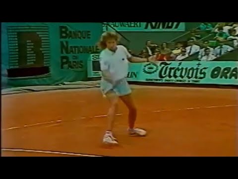 1986 French Open QF : Hana Mandlikova vs Steffi Graf