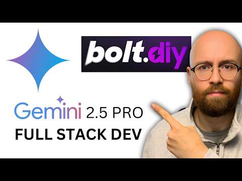 Gemini 2.5 Pro + Bolt.DIY: FULLY FREE AI Coder! Develop a Full-stack App For FREE Without ANY Code!
