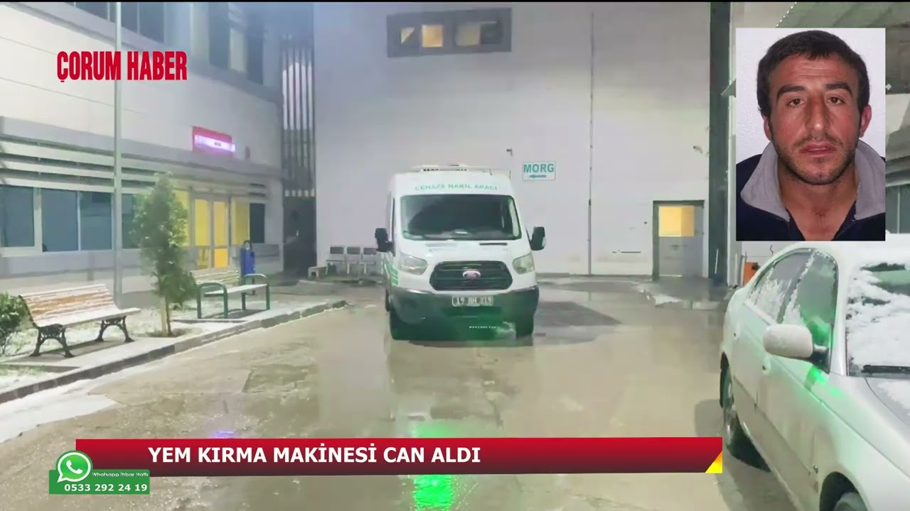 Çorum'da yem kırma makinesine düşen adam hayatını kaybetti
