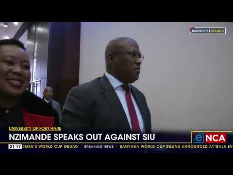 University of Fort Hare Nzimande speaks out against SIU