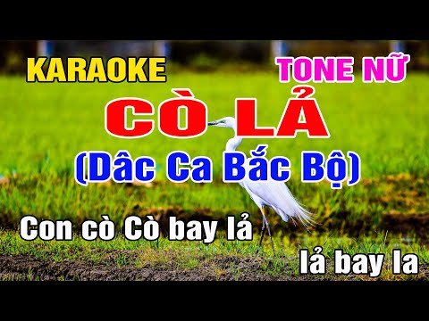 Karaoke Cò Lả ( Dân Ca Bắc Bộ ) Tone Nữ Nhạc Sống gia huy karaoke