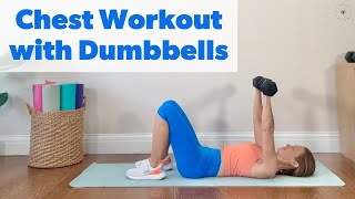 10 Minute Chest Workout with Dumbbells - At Home