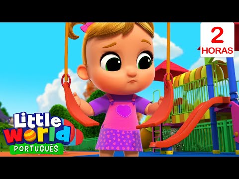 Nina e Nico Adoram Brincar no Parquinho | O Mundo de Nina e Nico - Little World Português