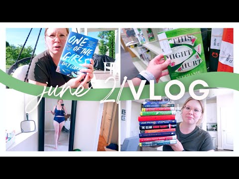 JUNE 21 VLOG | starting a new book, my official beach tbr, a library haul + a new swim suit