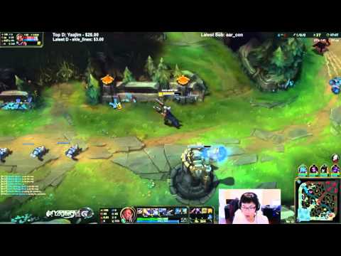 Doublelift duo Bjergsen vs Piglet - Lucian vs Graves ADC - League of Legends