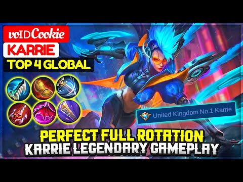 Perfect Full Rotation, Karrie Legendary Gameplay [ Top 4 Global Karrie ] voɪᴅCookie᭄ꦿ Mobile Legends