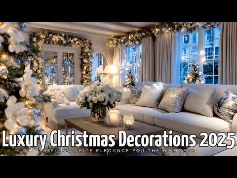 Luxury Christmas Decorations 2025 🤍 Timeless White Elegance for the Holidays