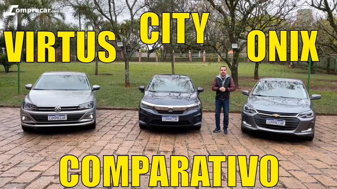 Comparativo: Honda City x Chevrolet Onix Plus x Volkswagen Virtus