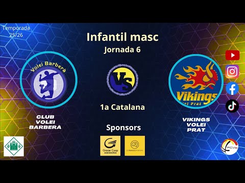 Cv Barberà vs Vikings Volei Prat blau, Infantil masculí, J6, 2/11/25, 1a Catalana, #Aymibarberà!!