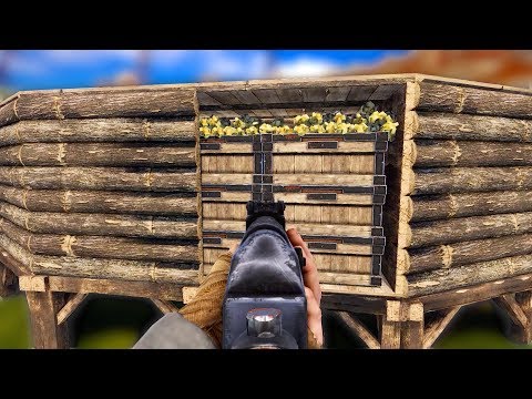 i found a RICH STOCKPILE in a TINY WOODEN NOOB BASE!