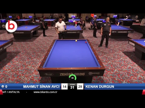 MAHMUT SİNAN AVCI & KENAN DURGUN Bilardo Maçı - 2019 TÜRKİYE KUPASI 1. ETAP ERKEKLER-6.ÖN ELEME