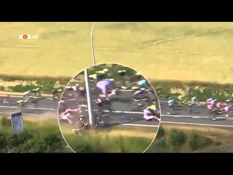 Tour de France Stage 3 Massive Crash takes 20 Riders down