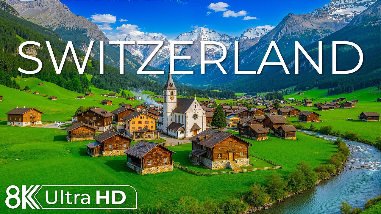 Switzerland 8K - Majestic Alps, Crystal Lakes & Peaceful Mountain Serenity