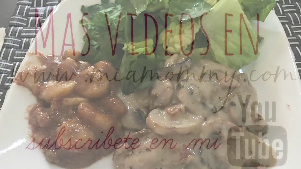 receta de pollo en salsa de champiñones