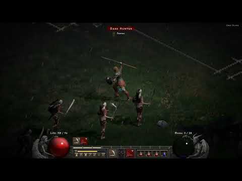 Diablo 2 Resurrected HARDCORE Amazon Gameplay Walkthrough part 1 - 4K 60FPS No commentary