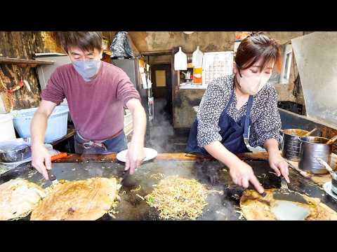 直径３０cmのジャンボお好み焼き！営業開始から注文が止まらない鉄板焼き屋に密着！