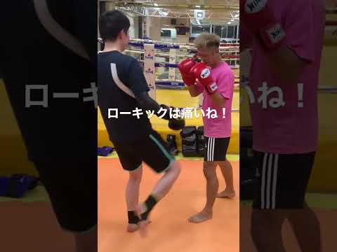[キックボクシング   トレーニング　格闘技] ローキックは痛いね！