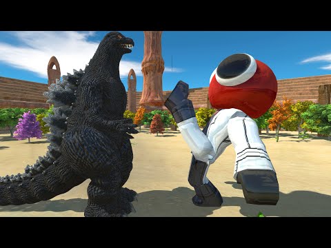 Heisei Godzilla vs Rainbow Friends Red - Animal Revolt Battle Simulator