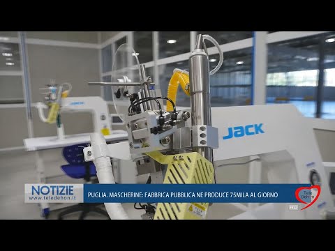 PUGLIA. MASCHERINE: FABBRICA PUBBLICA NE PRODUCE 75MILA AL GIORNO