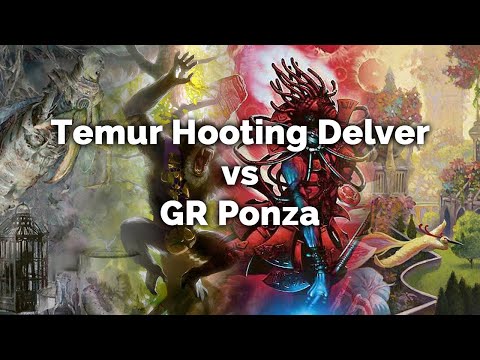 MTG Modern: Temur Hooting Delver vs GR Ponza - Magic: The Gathering gameplay on Xmage