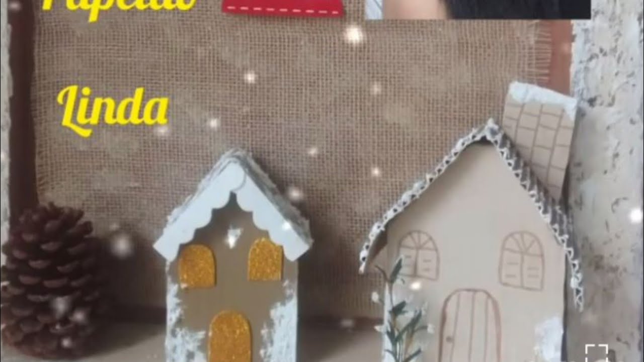 casinha natalina feito com papelão incrível o resultado .